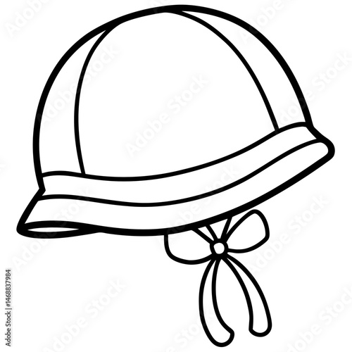 Simple Bonnet Vector on White Background