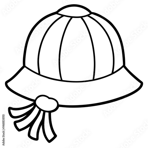 Simple Bonnet Vector on White Background