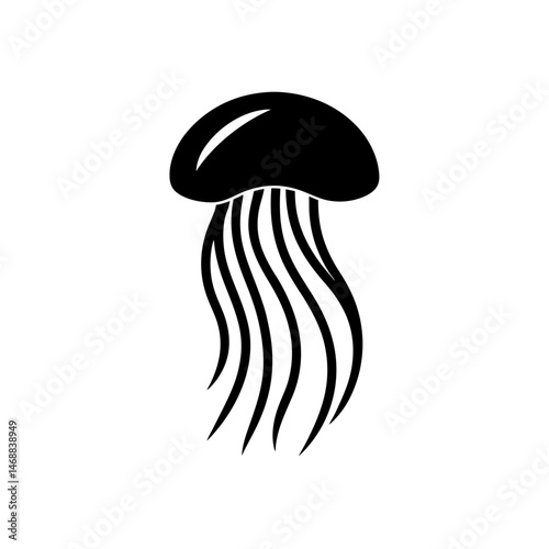 jellyfish icon on white background  .svg