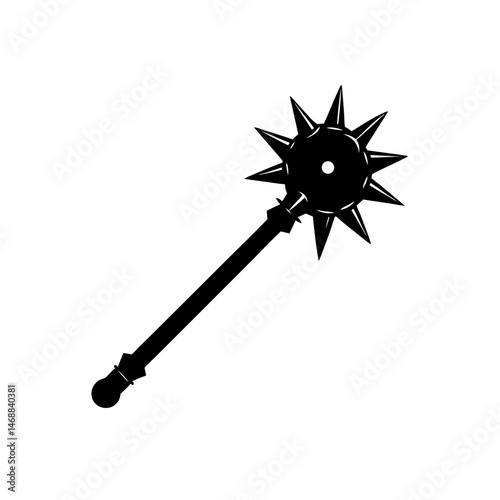 mace weapon vector on white background  .svg