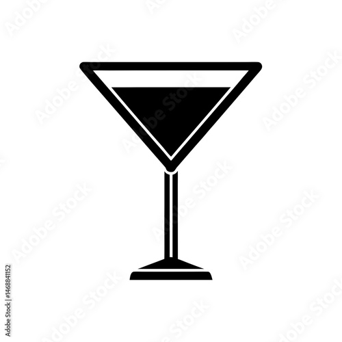 martini glass icon on white background  .svg