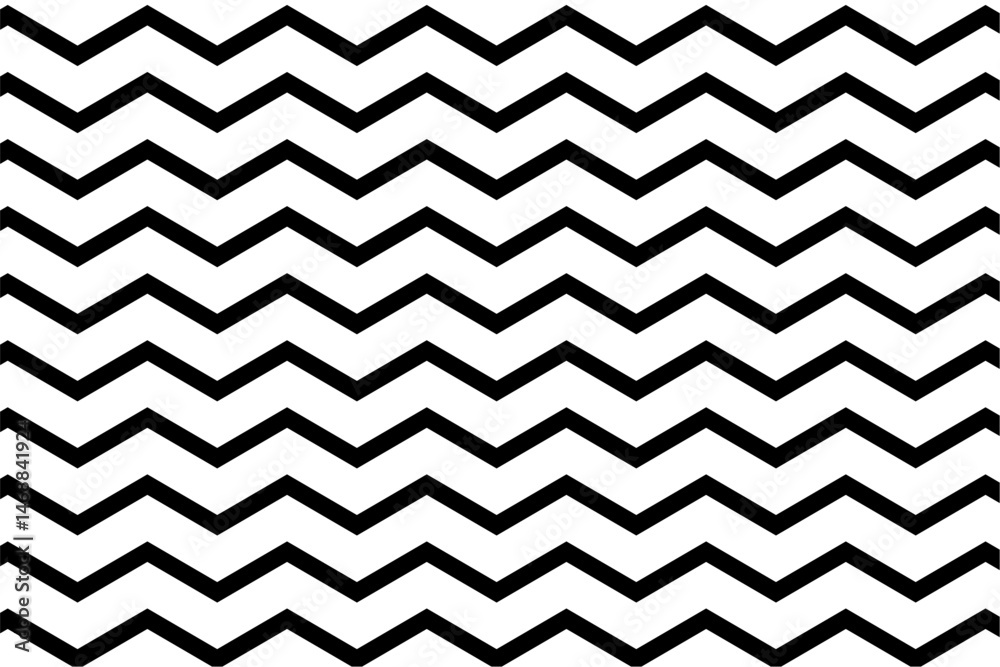 repeated zig zag illusion pattern wallpaper with black lines