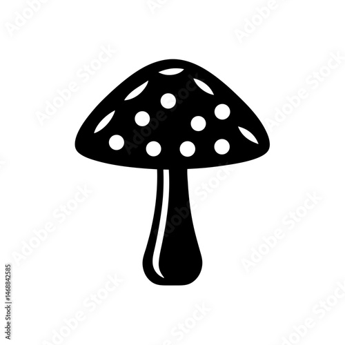 mushroom icon on white background  .svg