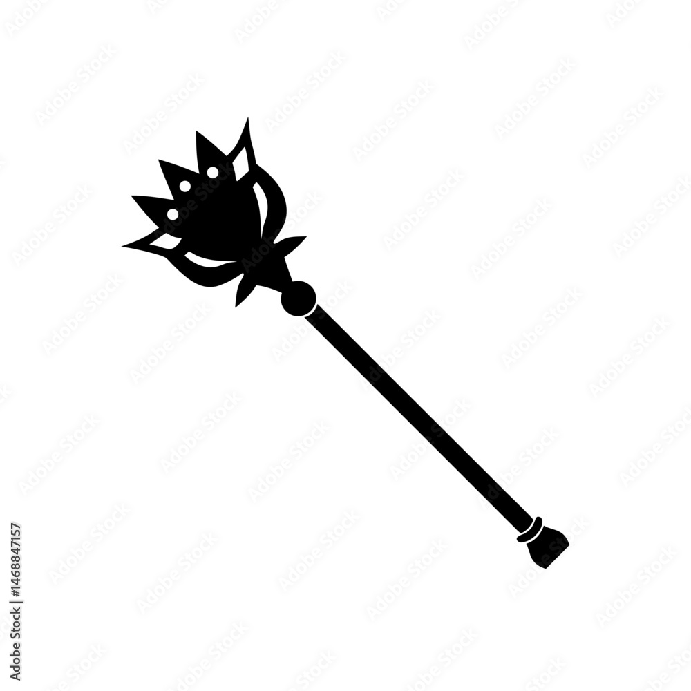royal scepter vector on white background  .svg