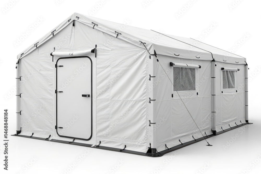 Quarantine Tent Isolated on a White Background for Medical Use Generative AI