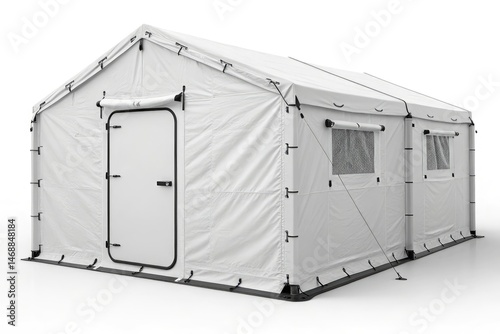 Obraz na płótnie Quarantine Tent Isolated on a White Background for Medical Use Generative AI w salonie