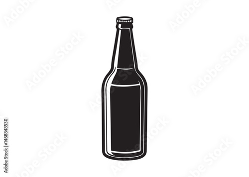 Beer Bottle Silhouette Vector