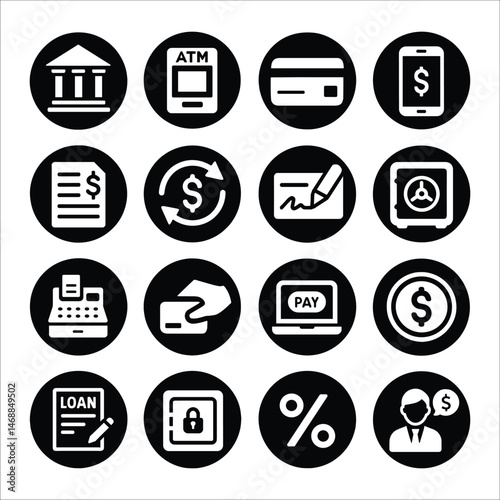 Banking & Finance Icons – Bold Set