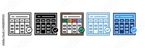 Kanban Board Icon Set Multiple Style Collection