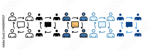 Team Collaboration Icon Set Multiple Style Collection