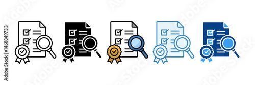 Quality Control Icon Set Multiple Style Collection