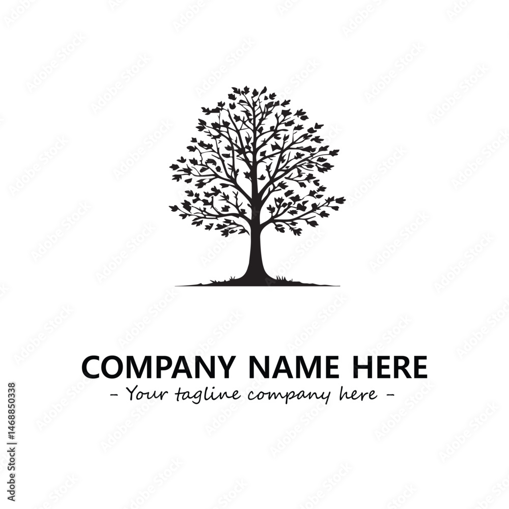 Obraz premium Tree Silhouette Logo Company Design Illustration Vector Graphic Image