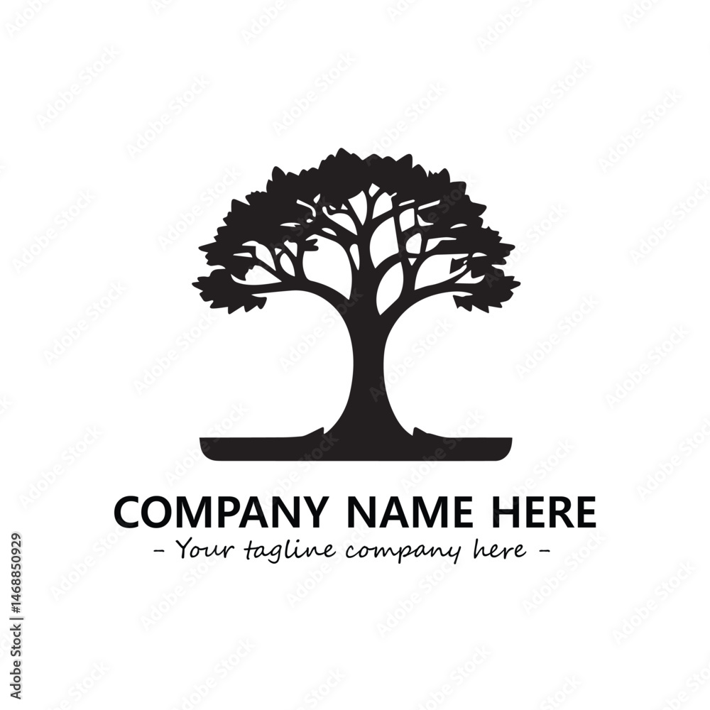 Obraz premium Tree Silhouette Logo Company Design Illustration Vector Graphic Image