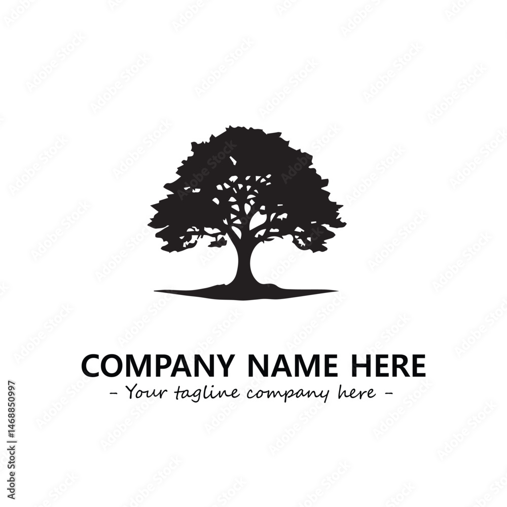 Obraz premium Tree Silhouette Logo Company Design Illustration Vector Graphic Image