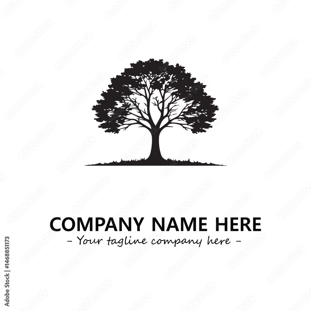 Obraz premium Tree Silhouette Logo Company Design Illustration Vector Graphic Image