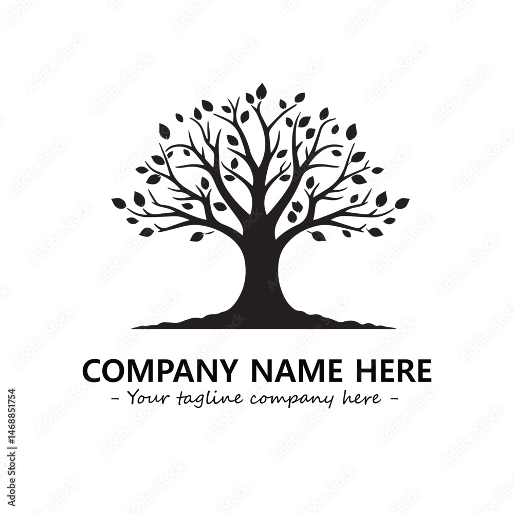 Obraz premium Tree Silhouette Logo Company Design Illustration Vector Graphic Image
