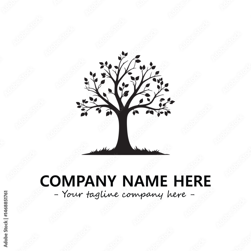 Fototapeta premium Tree Silhouette Logo Company Design Illustration Vector Graphic Image