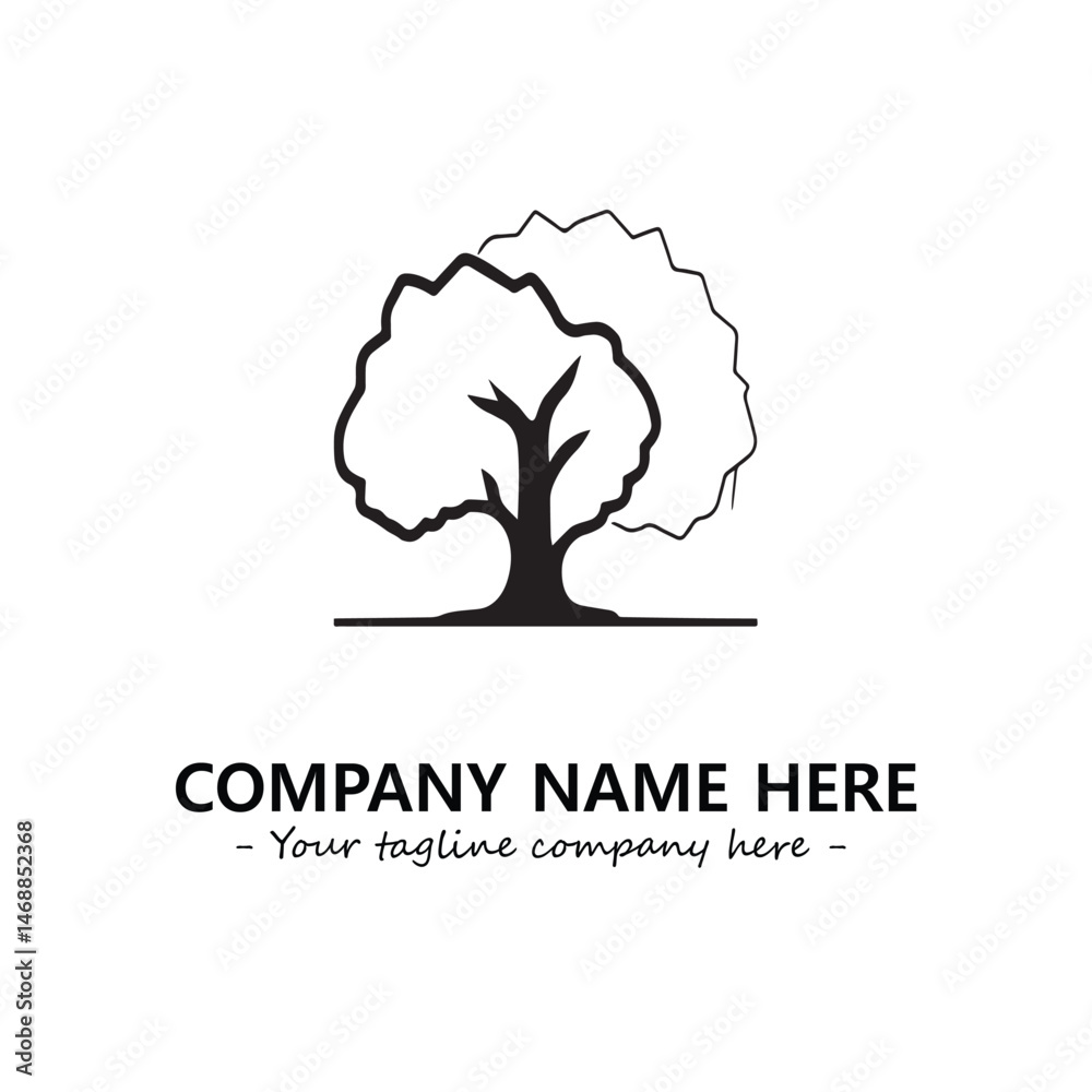 Obraz premium Tree Silhouette Logo Company Design Illustration Vector Graphic Image