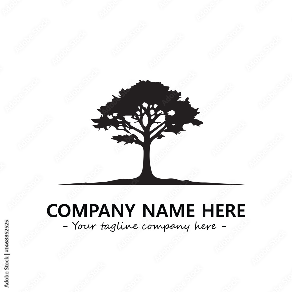 Obraz premium Tree Silhouette Logo Company Design Illustration Vector Graphic Image