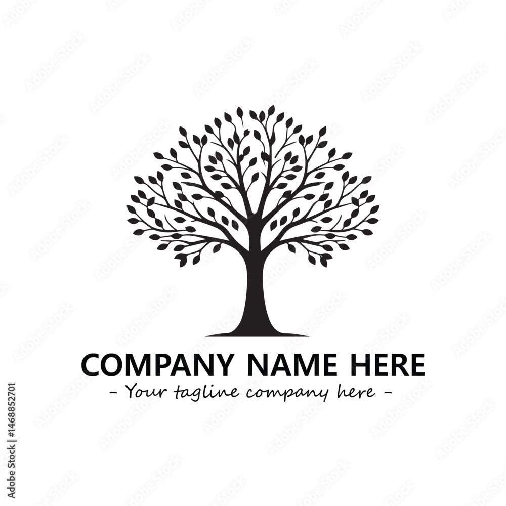 Obraz premium Tree Silhouette Logo Company Design Illustration Vector Graphic Image