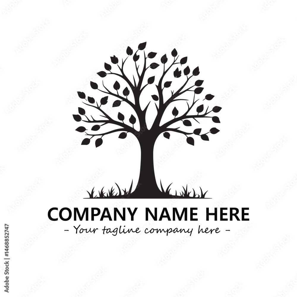 Obraz premium Tree Silhouette Logo Company Design Illustration Vector Graphic Image