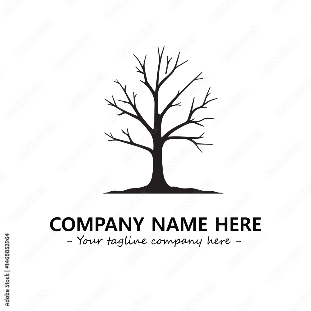 Fototapeta premium Tree Silhouette Logo Company Design Illustration Vector Graphic Image