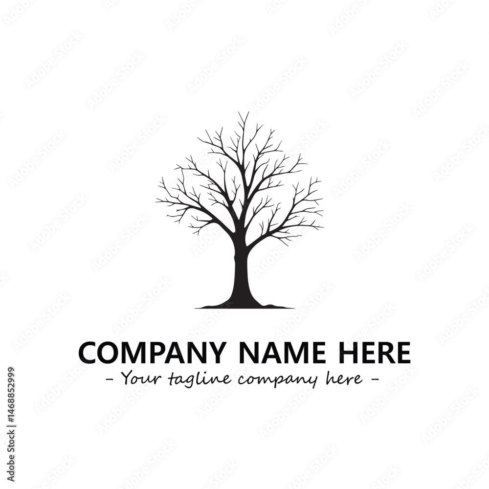 Fototapeta premium Tree Silhouette Logo Company Design Illustration Vector Graphic Image