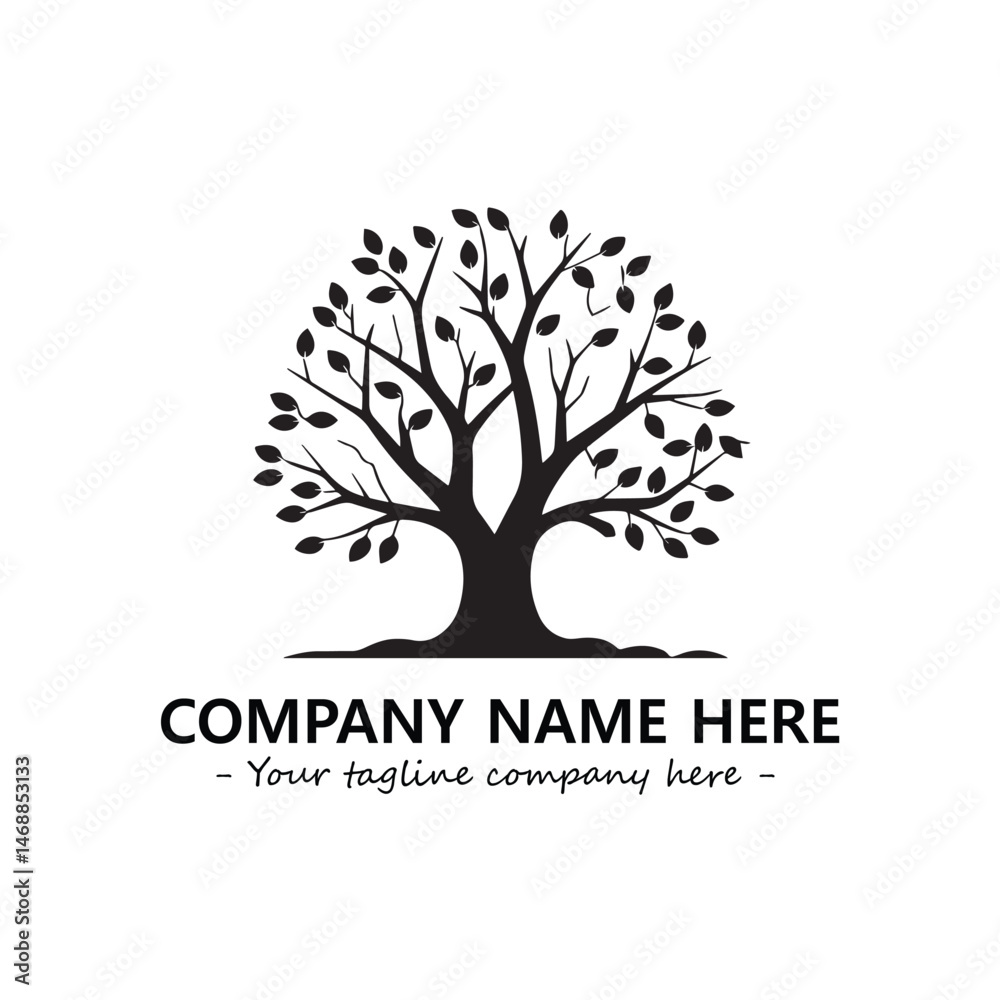 Obraz premium Tree Silhouette Logo Company Design Illustration Vector Graphic Image