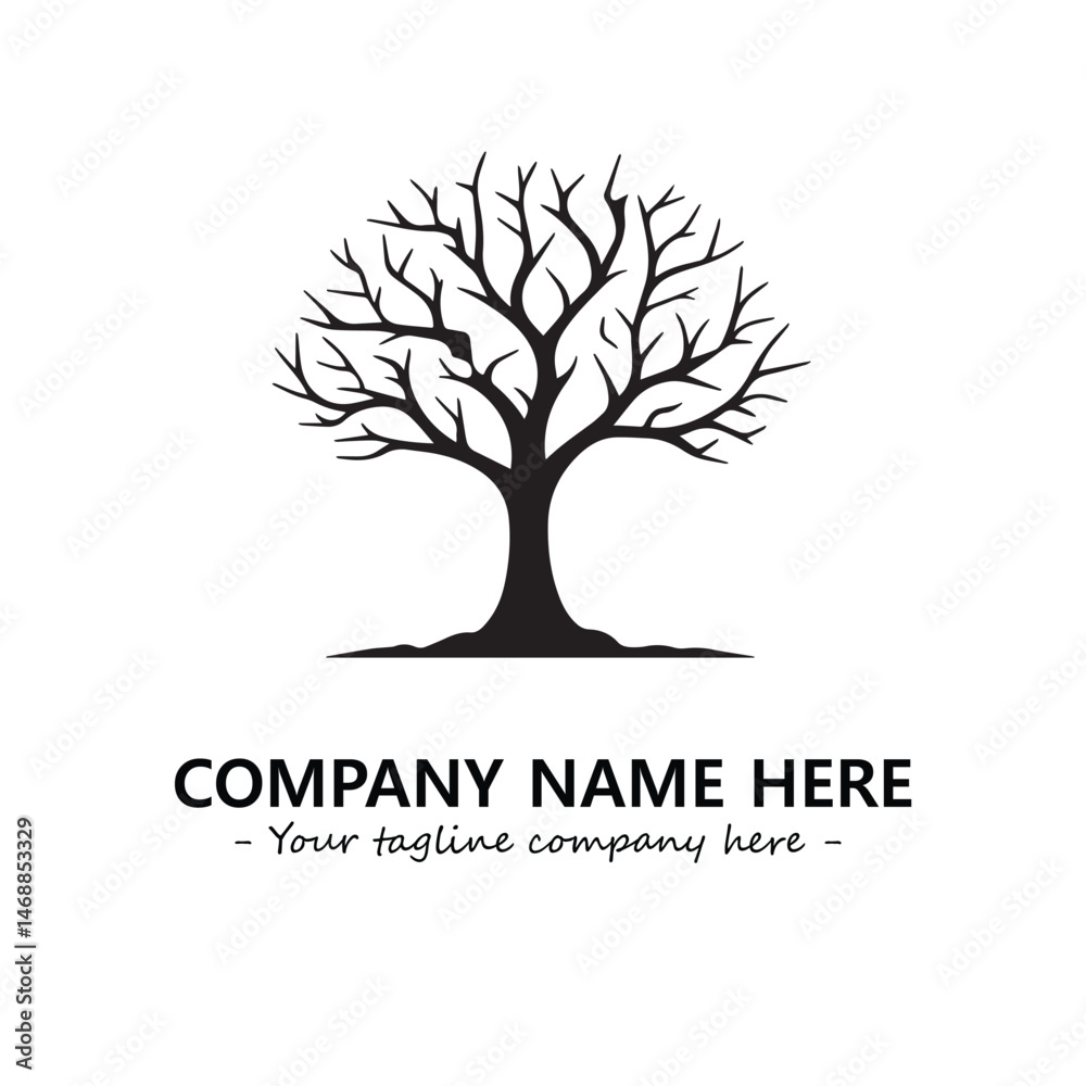 Obraz premium Tree Silhouette Logo Company Design Illustration Vector Graphic Image