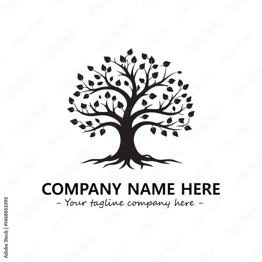 Obraz premium Tree Silhouette Logo Company Design Illustration Vector Graphic Image