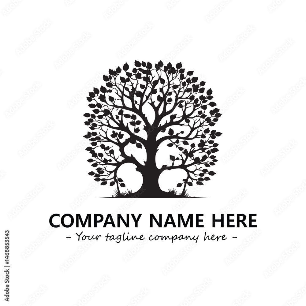 Obraz premium Tree Silhouette Logo Company Design Illustration Vector Graphic Image