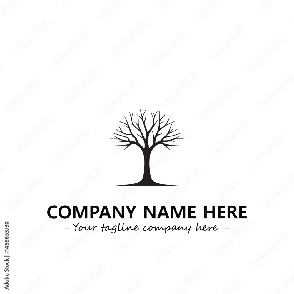 Obraz premium Tree Silhouette Logo Company Design Illustration Vector Graphic Image