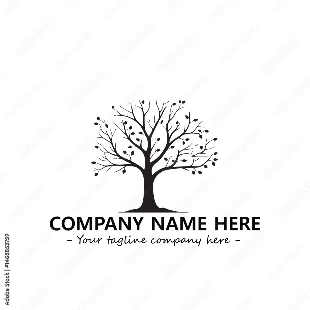 Obraz premium Tree Silhouette Logo Company Design Illustration Vector Graphic Image