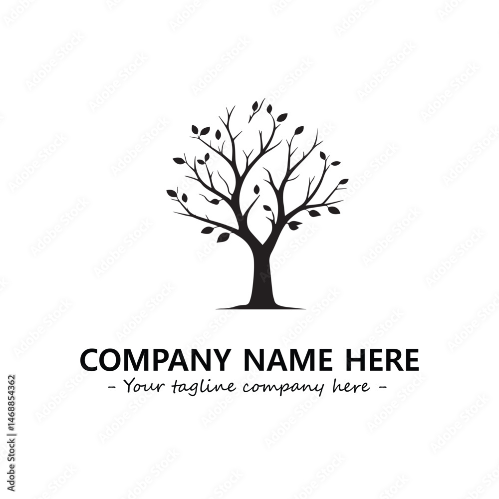 Obraz premium Tree Silhouette Logo Company Design Illustration Vector Graphic Image