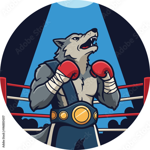 Boxer Wolf after Win