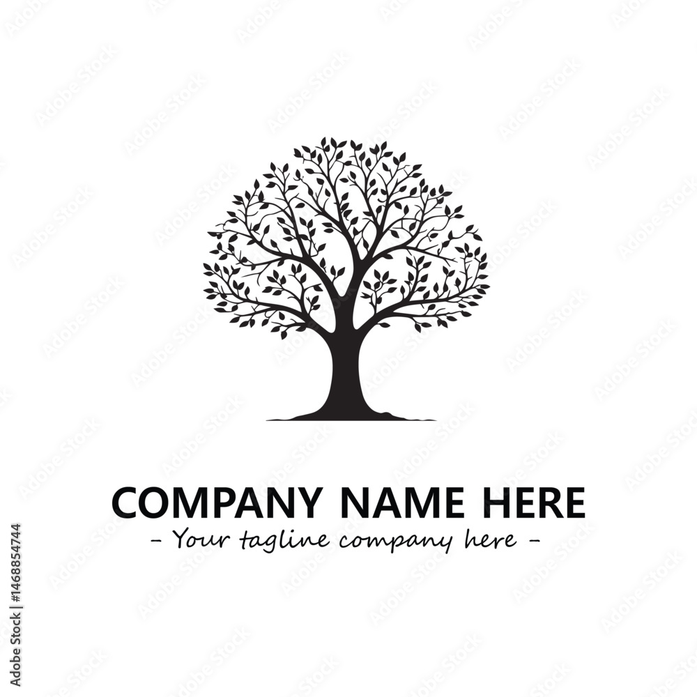 Obraz premium Tree Silhouette Logo Company Design Illustration Vector Graphic Image