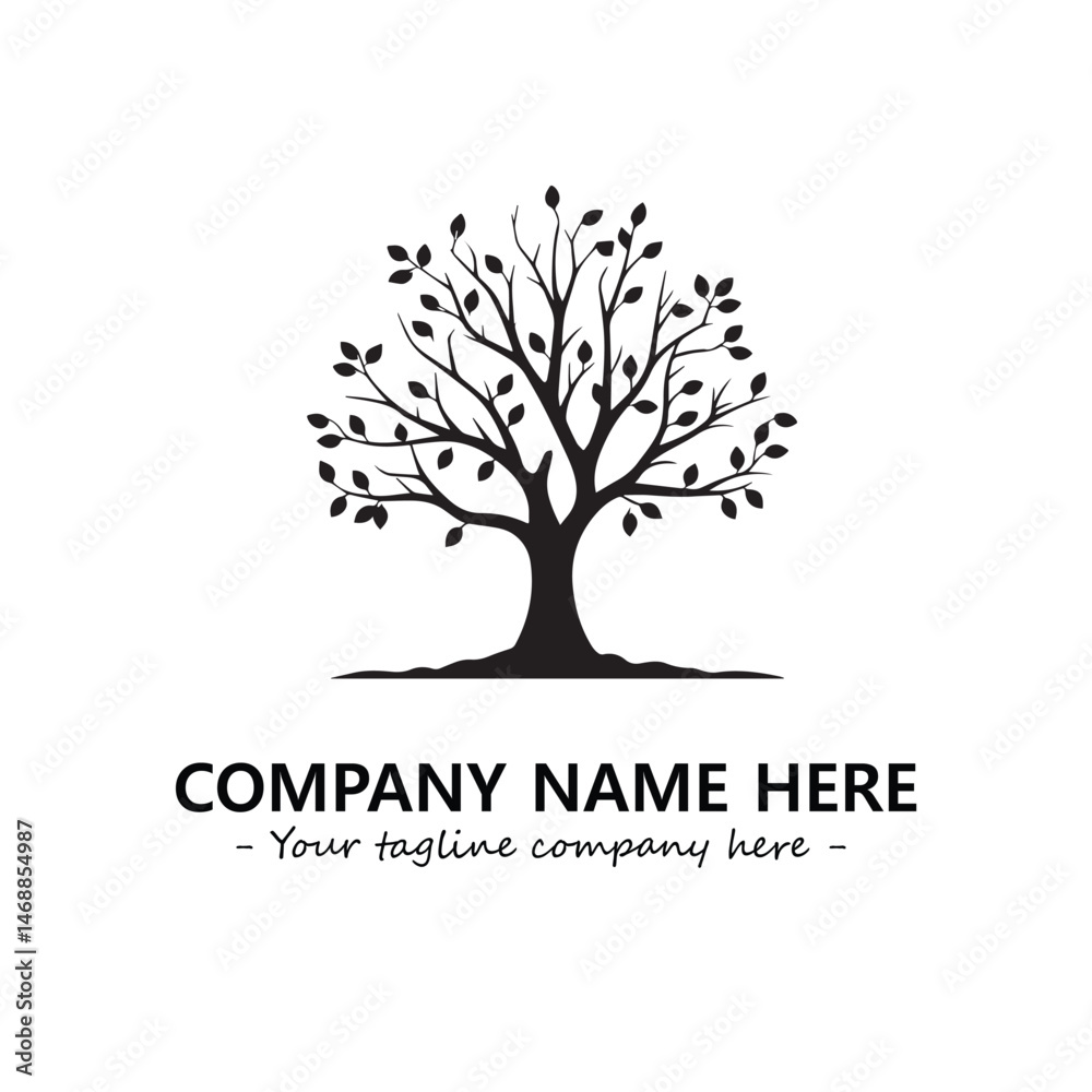 Obraz premium Tree Silhouette Logo Company Design Illustration Vector Graphic Image