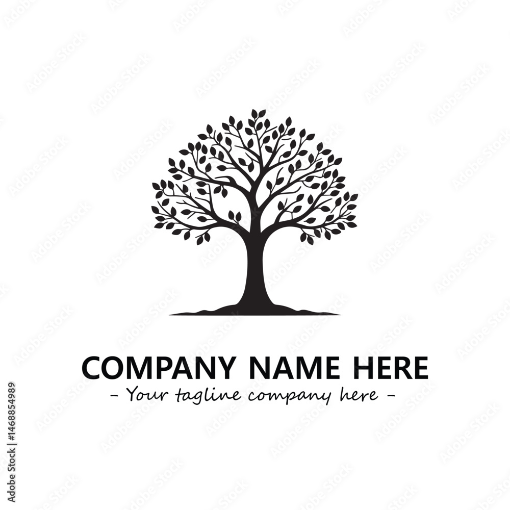 Obraz premium Tree Silhouette Logo Company Design Illustration Vector Graphic Image