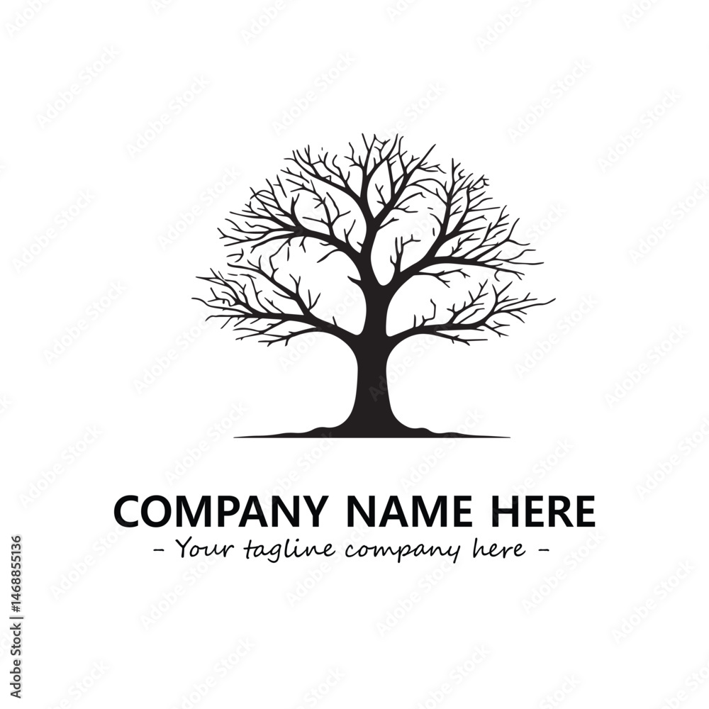 Fototapeta premium Tree Silhouette Logo Company Design Illustration Vector Graphic Image