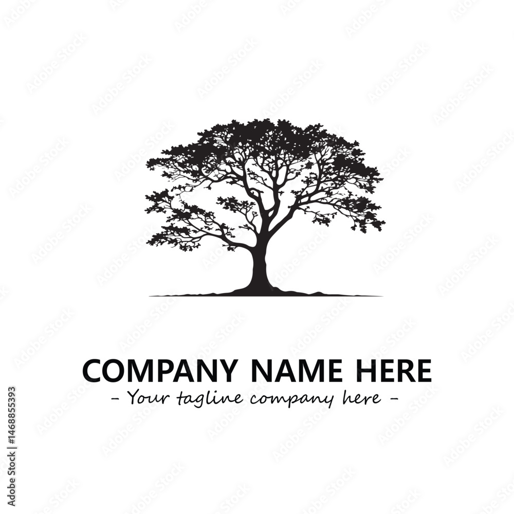 Obraz premium Tree Silhouette Logo Company Design Illustration Vector Graphic Image