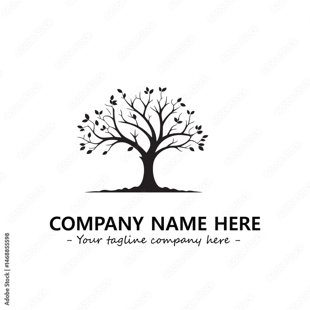 Obraz premium Tree Silhouette Logo Company Design Illustration Vector Graphic Image