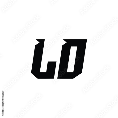 LD monogram logo design letter text name symbol monochrome logotype alphabet character simple logo