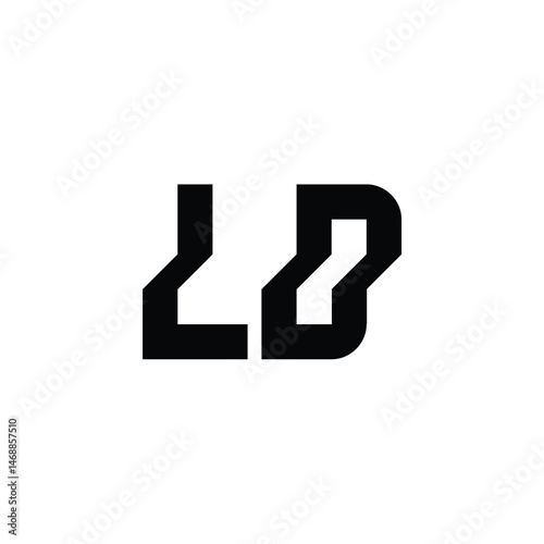 LD monogram logo design letter text name symbol monochrome logotype alphabet character simple logo