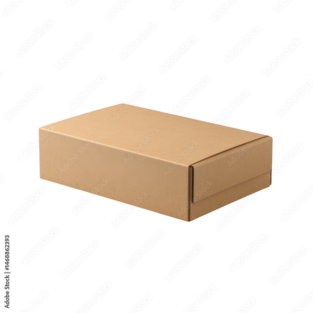 Simple cardboard box illustration on transparent background Simple cardboard box illustration on transparent background