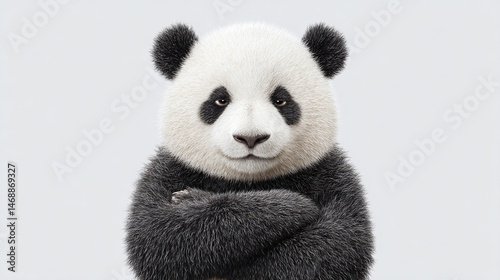 Majestic Panda Portrait - A Powerful and Adorable Animal