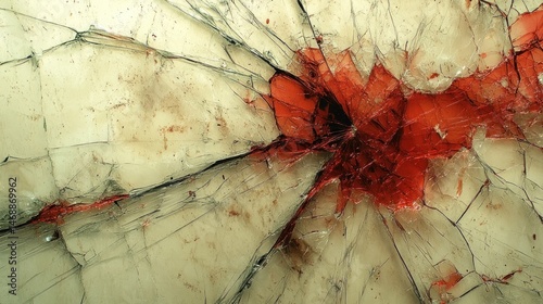 Shattered Glass: A Study in Red and Beige