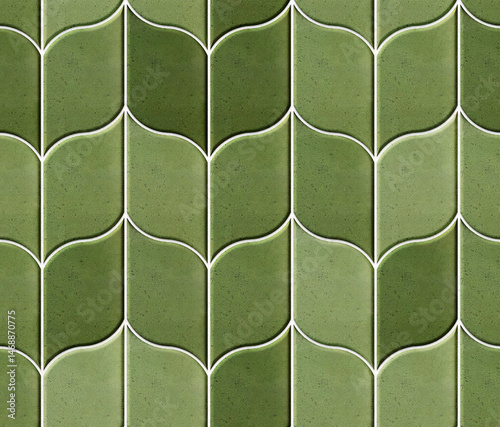 Fotografie seamless leaf pattern green crazing ceramic porcelain tile fired in a kiln glaze