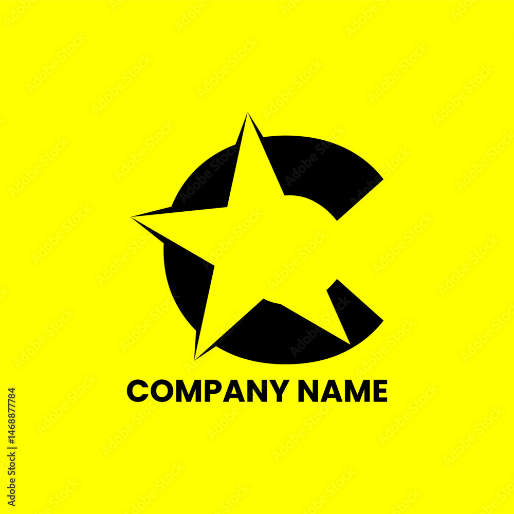 Obraz premium C alphabet star logo vector