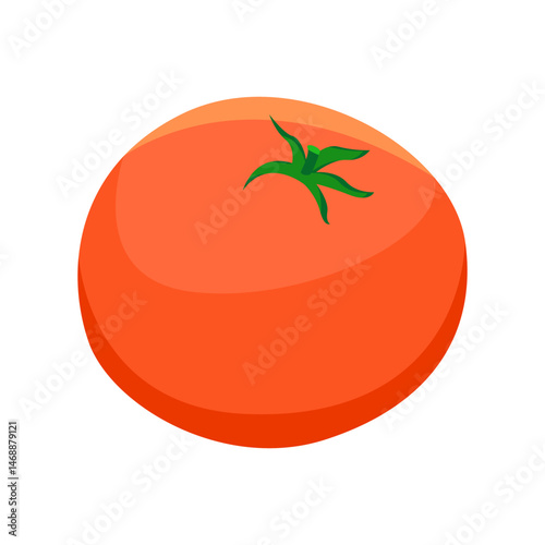 Tomato fruit illustration, suitable for use as a design element with a plantation theme