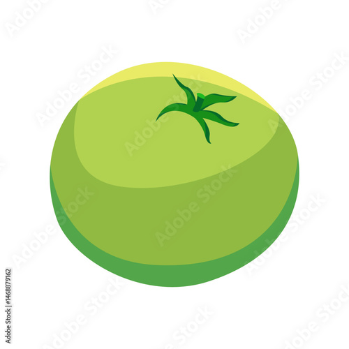 Tomato fruit illustration, suitable for use as a design element with a plantation theme